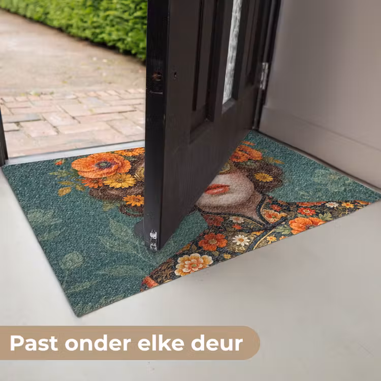 Portret - Vrouw - Kleurrijk - Expressief Deurmat klein -USP_NL