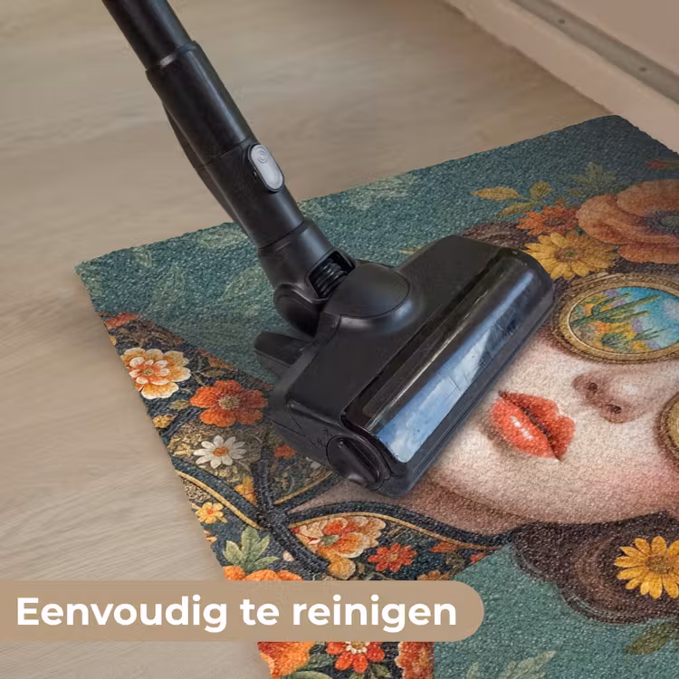 Portret - Vrouw - Kleurrijk - Expressief Deurmat klein -reinigen_NL