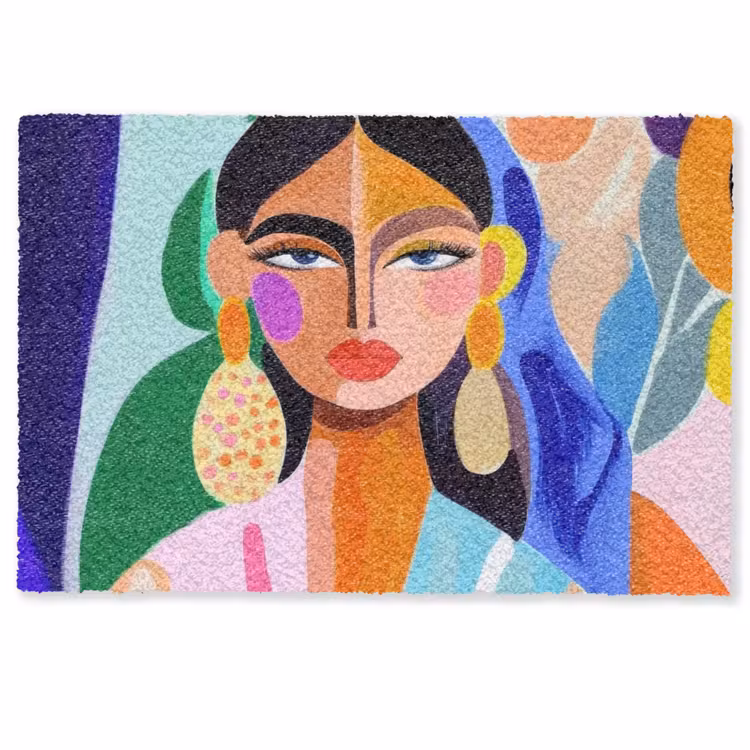 Portret - Vrouw - Modern Deurmat klein -zkaufland3d