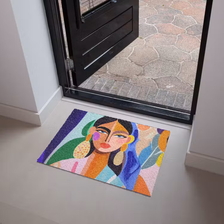 Portret - Vrouw - Modern Deurmat klein -sfeer5