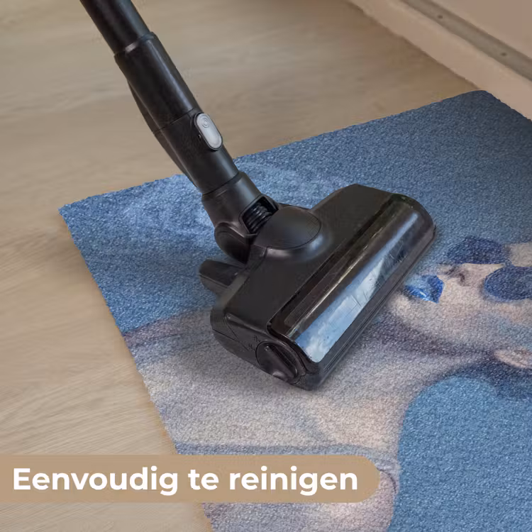 Portret - Zonnebril - Rook - Abstract - Blauw Deurmat klein -reinigen_NL