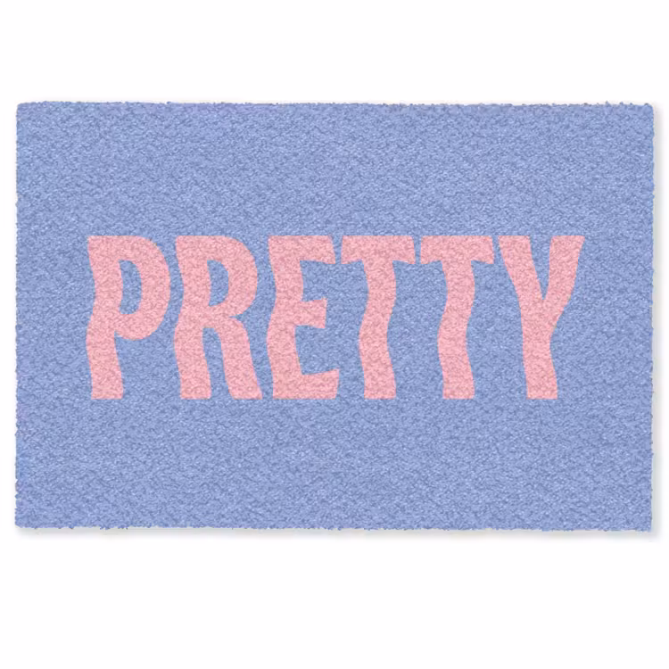 Pretty - Roze - Blauw - Golvend Deurmat klein -zkaufland3d