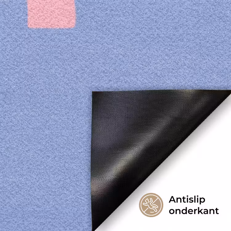 Pretty - Roze - Blauw - Golvend Deurmat klein -antislip_NL