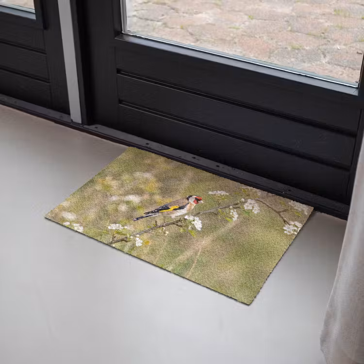 Putter - Bloesem - Lente - Natuur - Kleurrijk Deurmat klein -sfeer2
