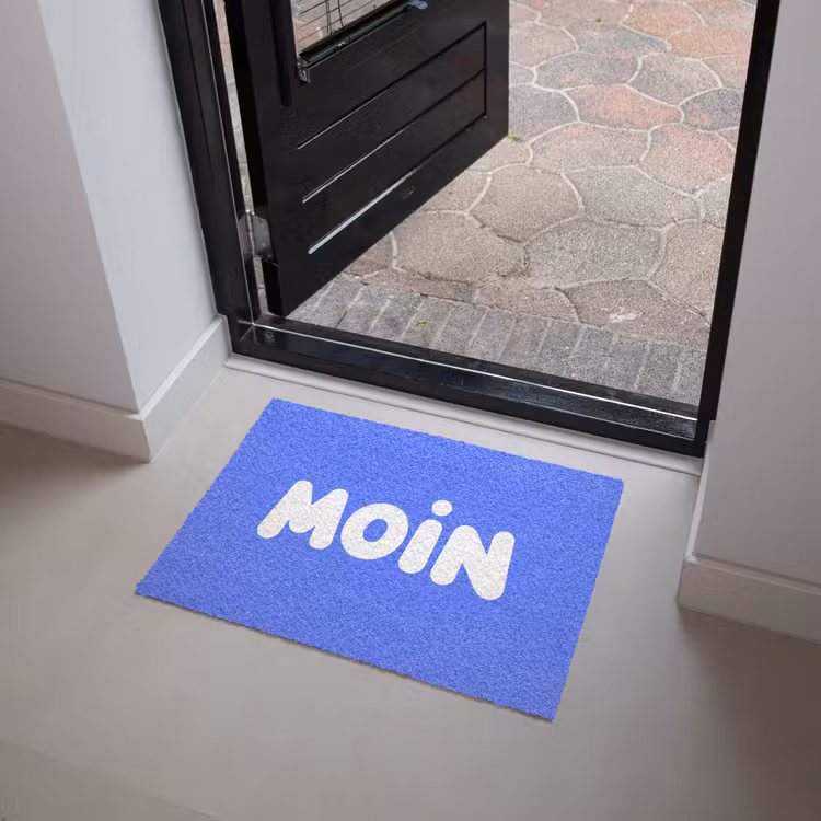 Quote - Blauw - Wit Deurmat klein -sfeer5