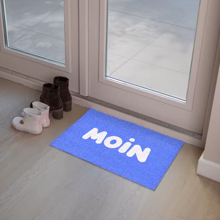 Quote - Blauw - Wit Deurmat klein -sfeer3