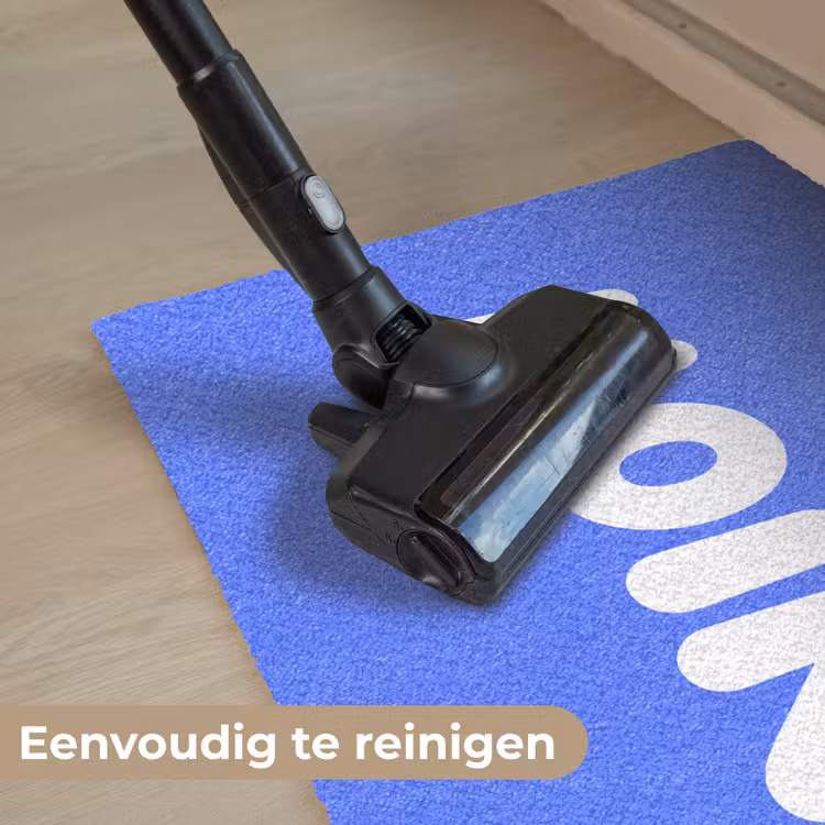 Quote - Blauw - Wit Deurmat klein -reinigen_NL