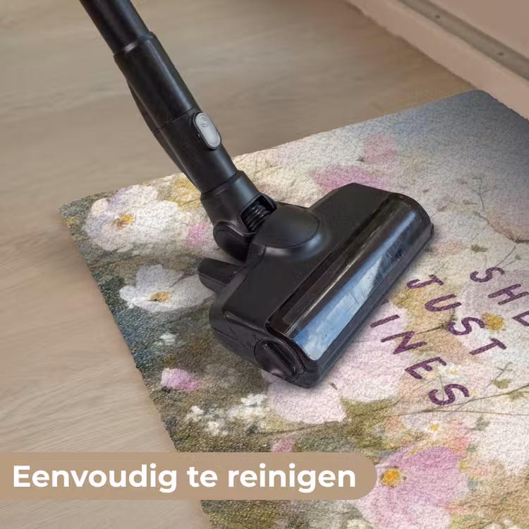 Quote - Bloemen - Schilderachtig Deurmat klein -reinigen_NL