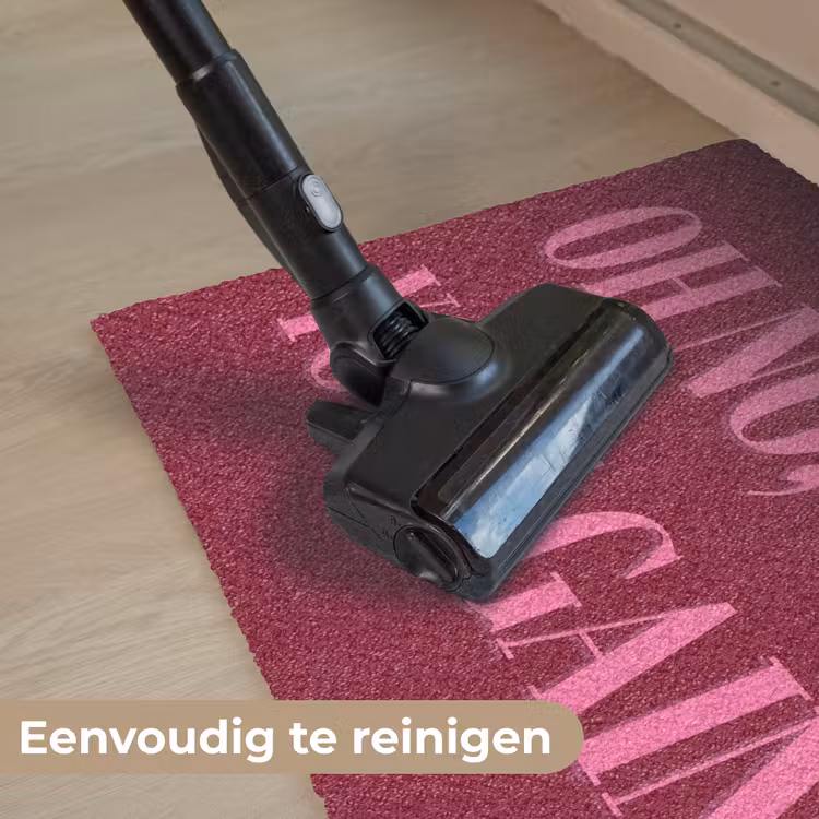Quote - Bordeauxrood Deurmat klein -reinigen_NL