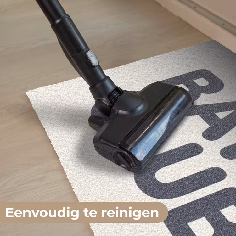 Quote - Grijs - Wit Deurmat klein -reinigen_NL