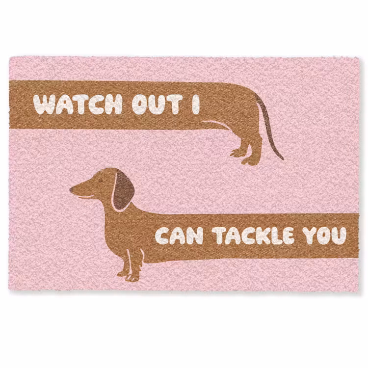 Quote - Pink - Dog Deurmat klein -zkaufland3d