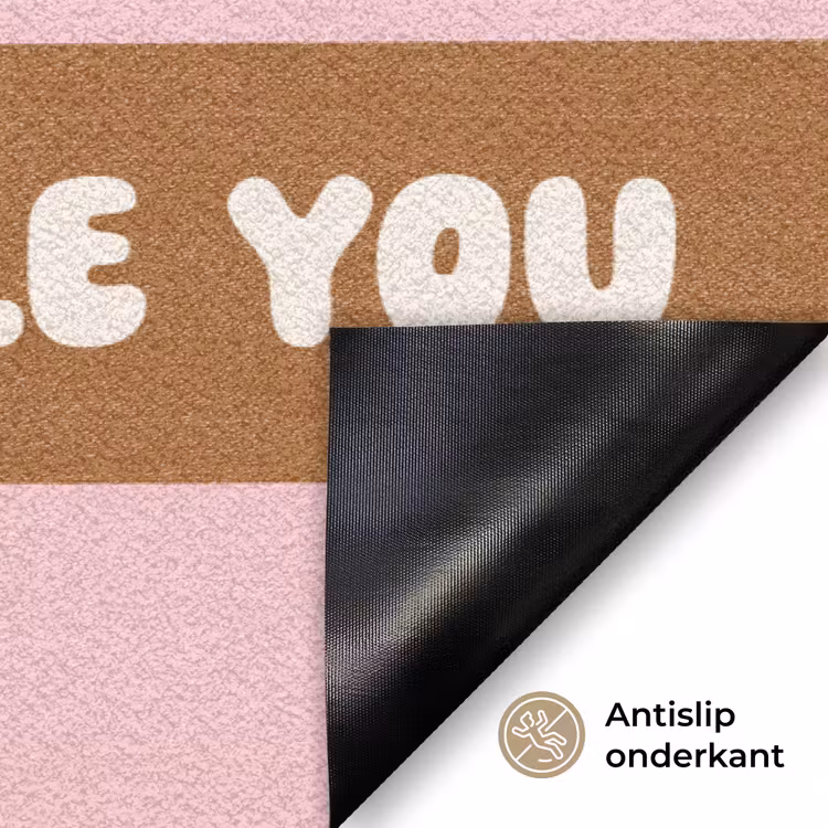 Quote - Pink - Dog Deurmat klein -antislip_NL