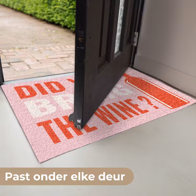 Quote - Roze - Wijn Deurmat klein -USP_NL