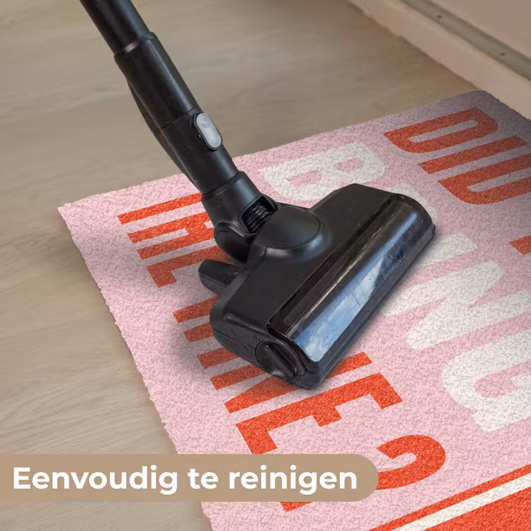 Quote - Roze - Wijn Deurmat klein -reinigen_NL