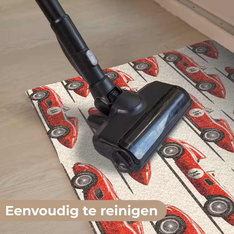 Raceauto - Retro - Rood Deurmat klein 898 -reinigen_NL