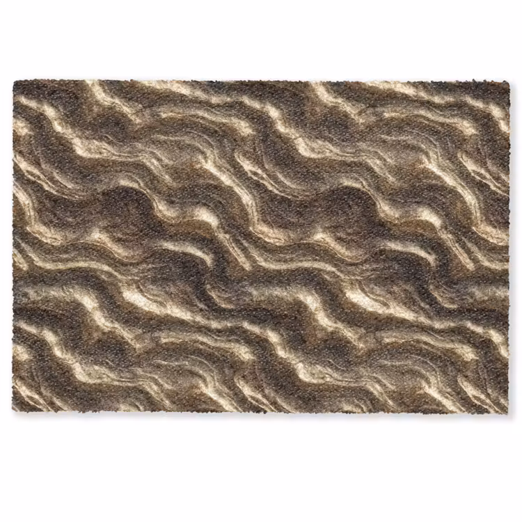 Reliëf - Golven - Abstract - Bronsgoud Deurmat klein 898 -zkaufland3d