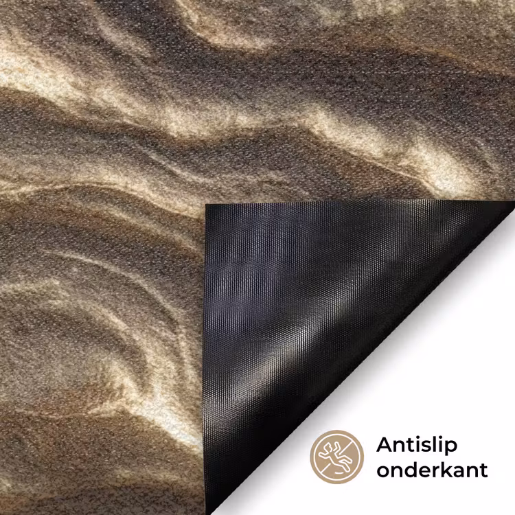 Reliëf - Golven - Abstract - Bronsgoud Deurmat klein 898 -antislip_NL