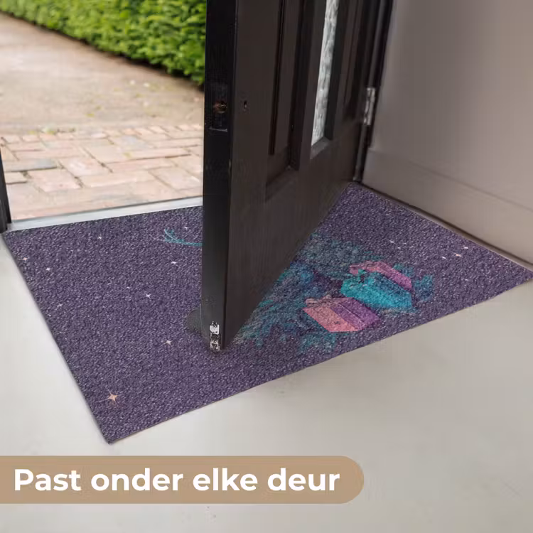 Rendier - Zonnebril - Neon - Kerstboom Deurmat klein -USP_NL