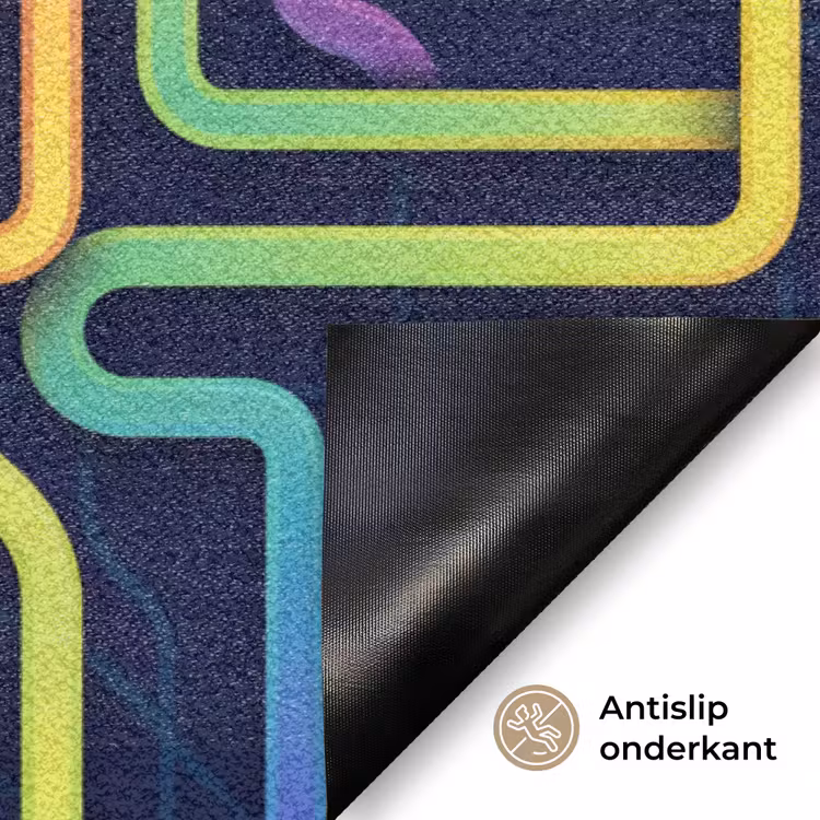Retro - Abstract - Neon Deurmat klein -antislip_NL