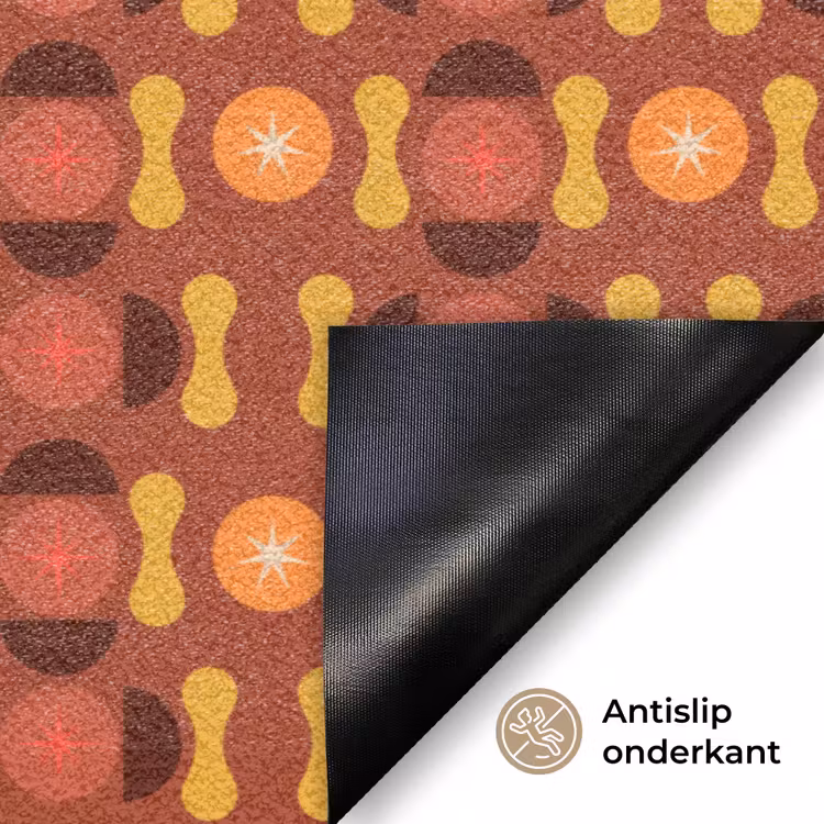Retro - Disco - Hippie Deurmat klein 898 -antislip_NL