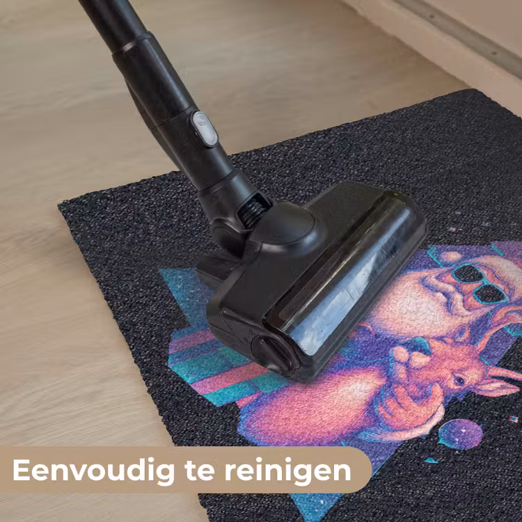 Retro - Kerstman - Rendieren - Kerstboom Deurmat klein -reinigen_NL