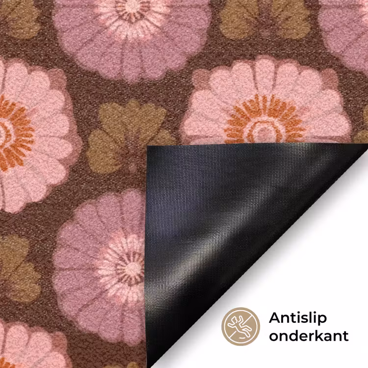 Retro - Madelief - Roze Deurmat klein 898 -antislip_NL