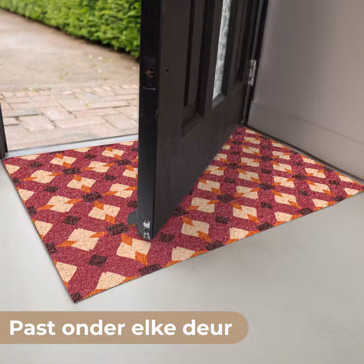 Retro - Patroon - Kleurrijk Deurmat klein 898 -USP_NL