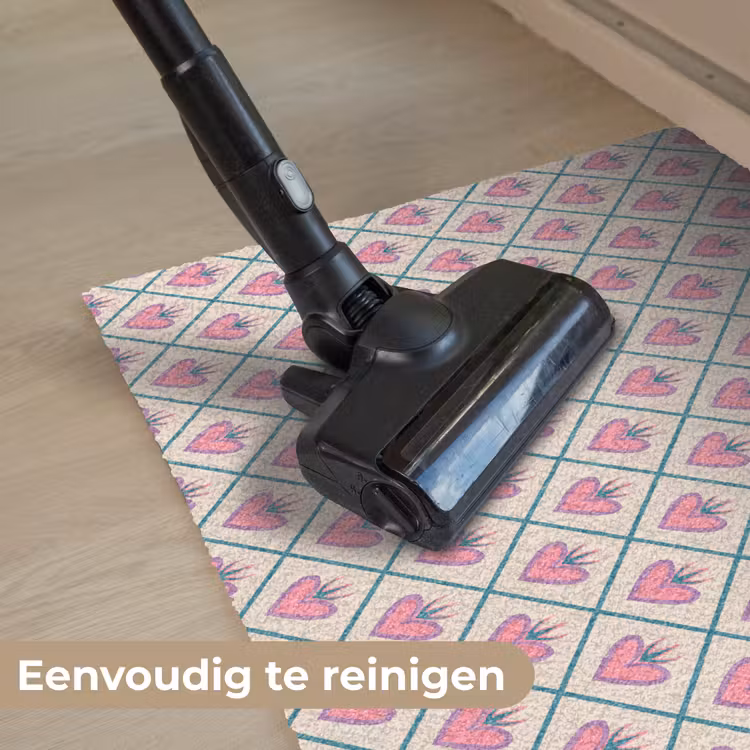 Retro - Ruit - Hartjes - Patroon Deurmat klein 898 -reinigen_NL