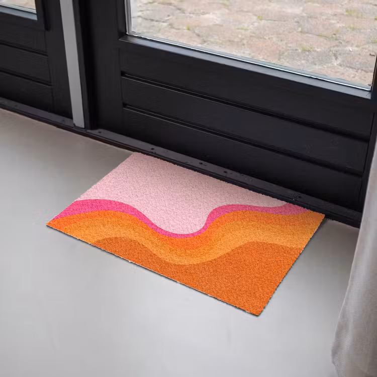 Retro - Waves - Kleurrijk Deurmat klein -sfeer2