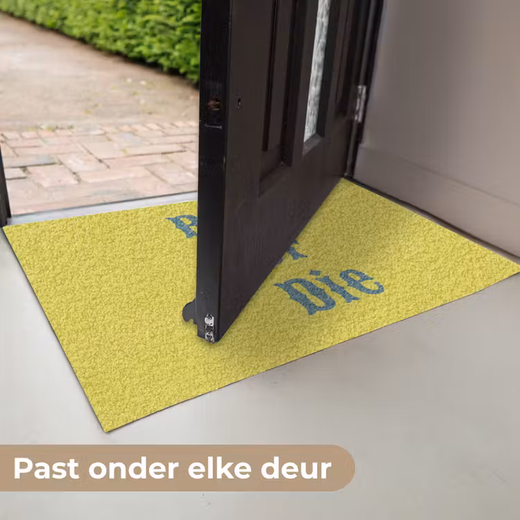 Ride or die - Geel - Blauw Deurmat klein -USP_NL