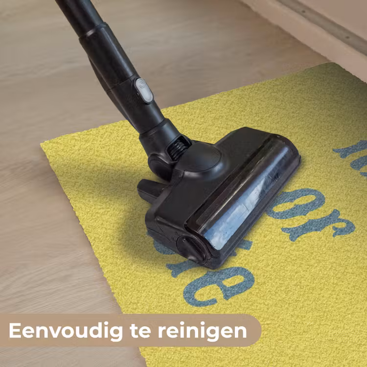 Ride or die - Geel - Blauw Deurmat klein -reinigen_NL