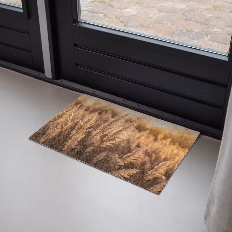 Rietpluimen - Gras - Zonsondergang - Goud - Serene Deurmat klein -sfeer2