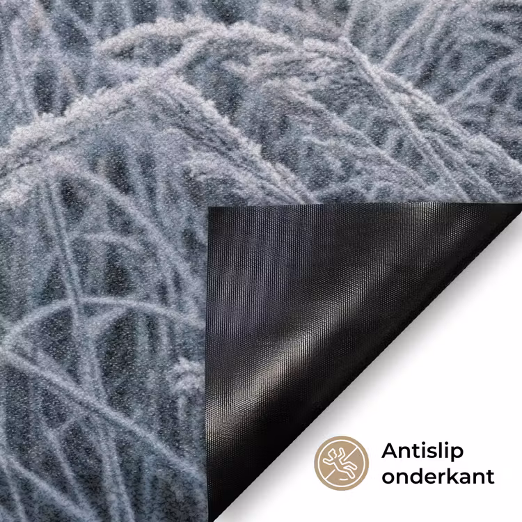 Rijp - Gras - Kristallen - Winter - Minimalistisch Deurmat klein -antislip_NL