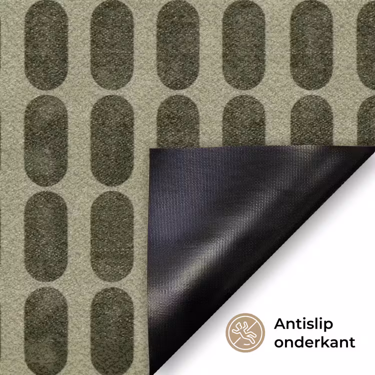 Ritmisch - Effect - Groen Deurmat klein 898 -antislip_NL