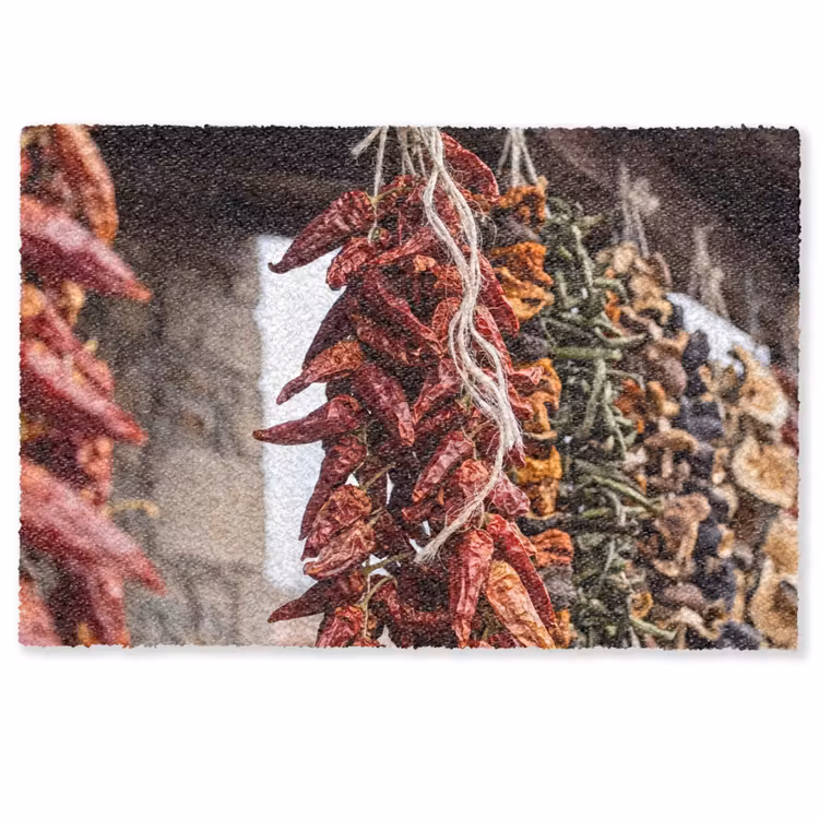 Deurmat - Rode pepers - Eten - Rode pepers - Eten Deurmat klein