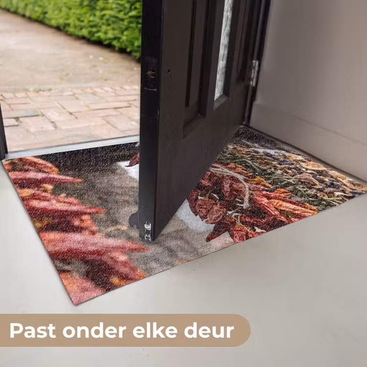 Deurmat - Rode pepers - Eten - Rode pepers - Eten Deurmat klein