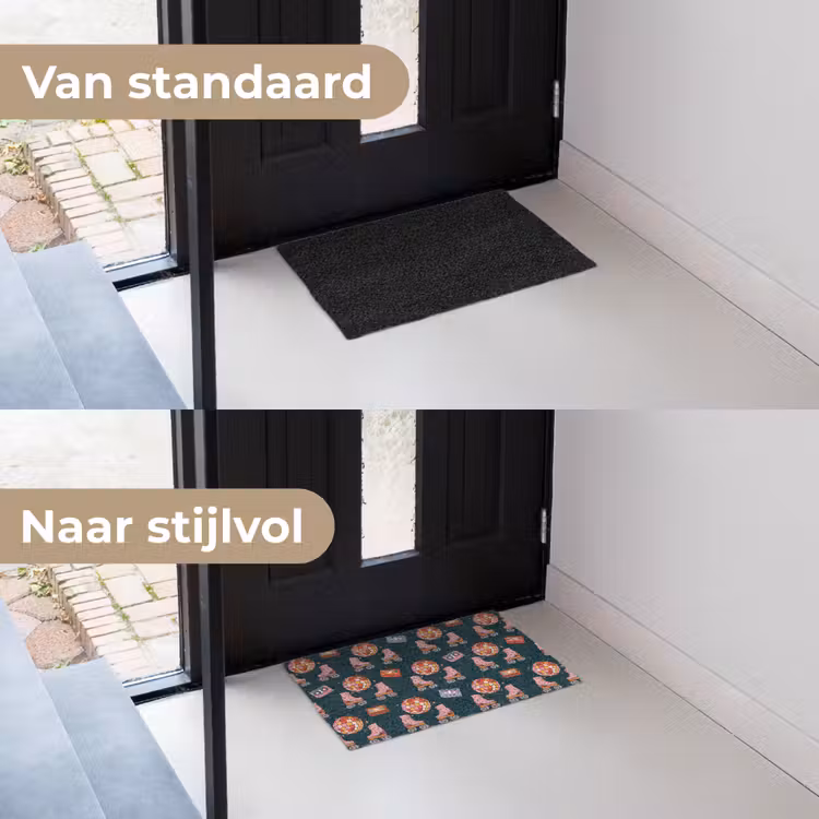 Rolschaatsen - Patroon - Disco Deurmat klein 898 -voor-na_NL