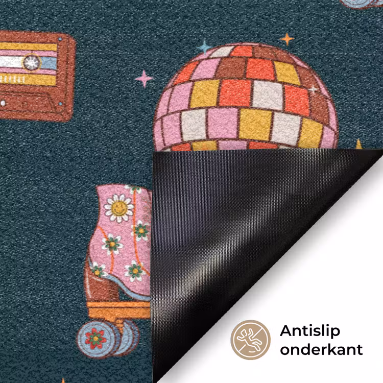 Rolschaatsen - Patroon - Disco Deurmat klein 898 -antislip_NL