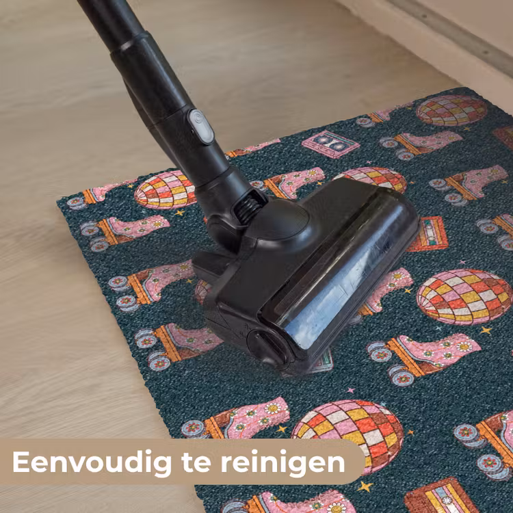 Rolschaatsen - Patroon - Disco Deurmat klein 898 -reinigen_NL