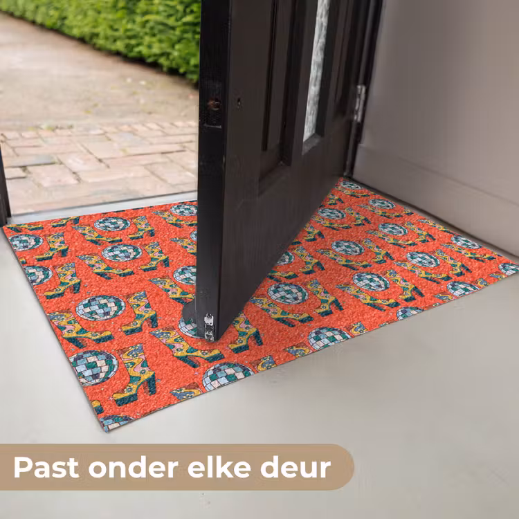 Rood - Disco - Patroon Deurmat klein 898 -USP_NL