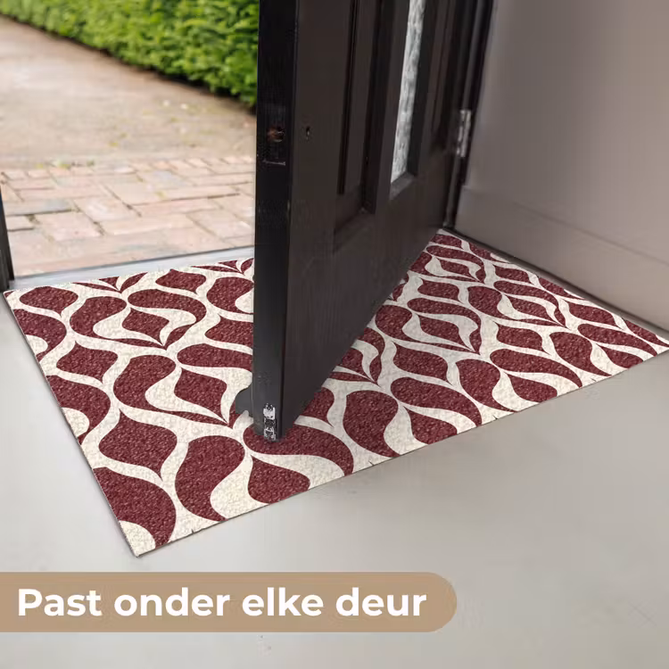 Rood - Druppelpatroon - Grafisch Deurmat klein 898 -USP_NL