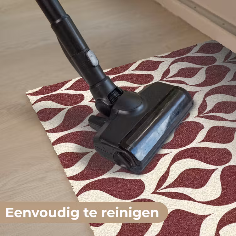 Rood - Druppelpatroon - Grafisch Deurmat klein 898 -reinigen_NL