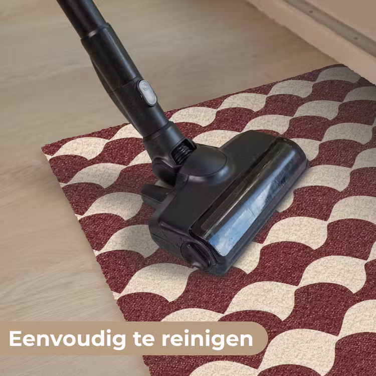 Rood - Tegelpatroon - Crème Deurmat klein 898 -reinigen_NL