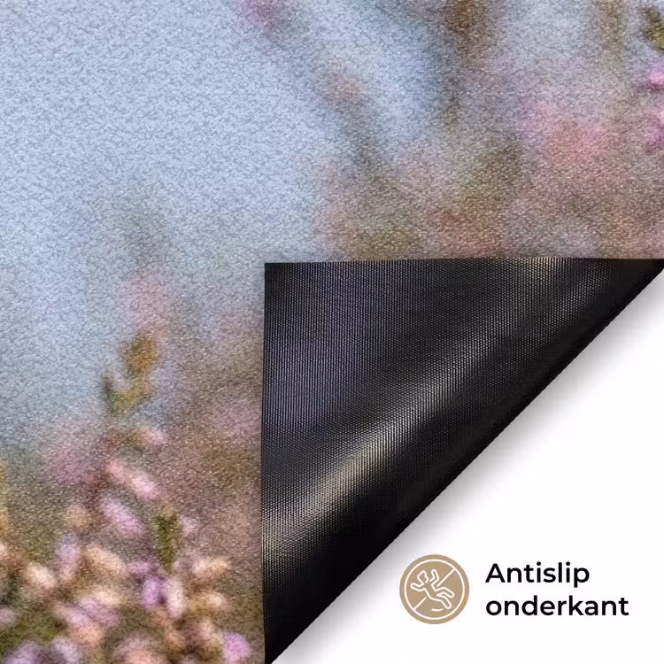 Roodborsttapuit - Heide - Paars - Natuur - Sfeervol Deurmat klein -antislip_NL