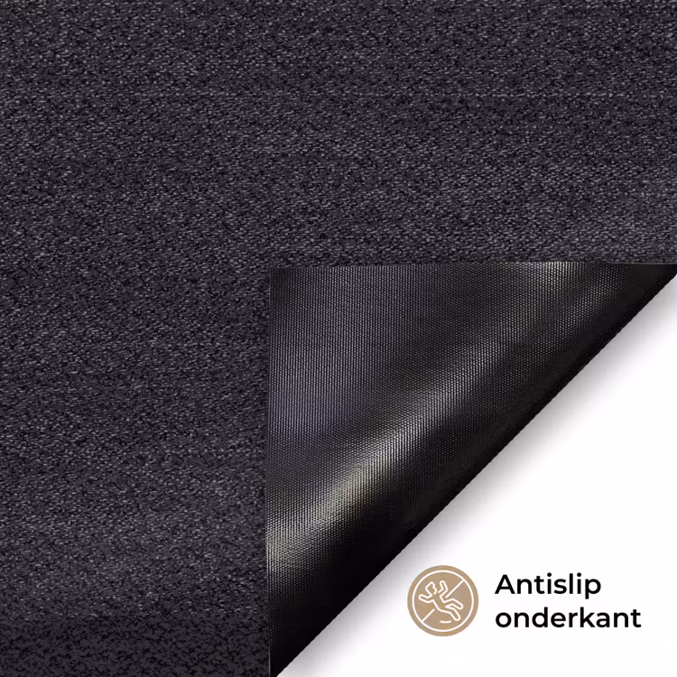Roos - Tijdloos - Zwart Deurmat klein -antislip_NL