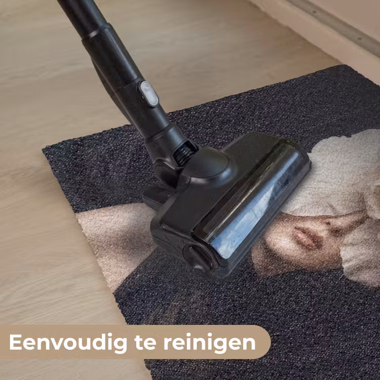 Roos - Tijdloos - Zwart Deurmat klein -reinigen_NL