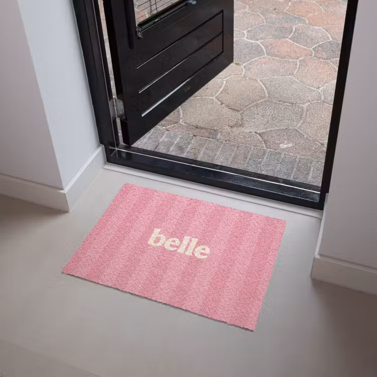 Roze - Gestreept - Belle Deurmat klein -sfeer5