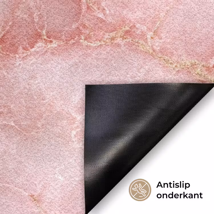 Roze - Kwarts - Goud - Marmer Deurmat klein 898 -antislip_NL