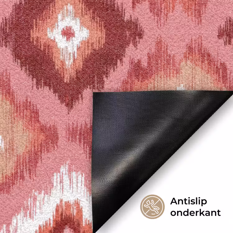 Roze - Penseelstreken - Abstract - Patroon Deurmat klein 898 -antislip_NL