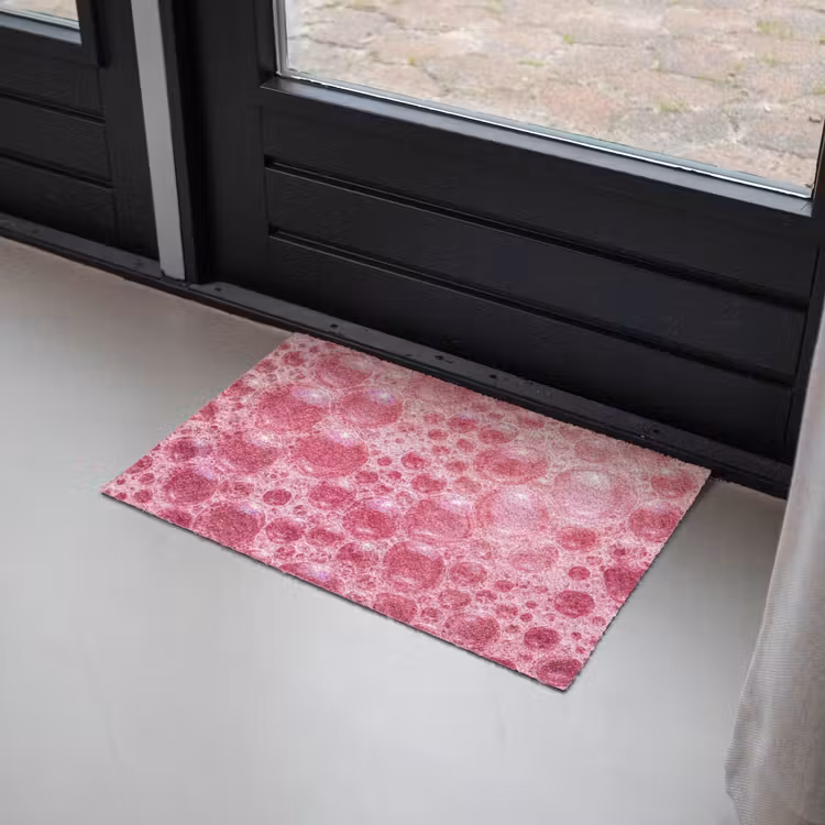 Roze - Schuim - Bubbels Deurmat klein -sfeer2